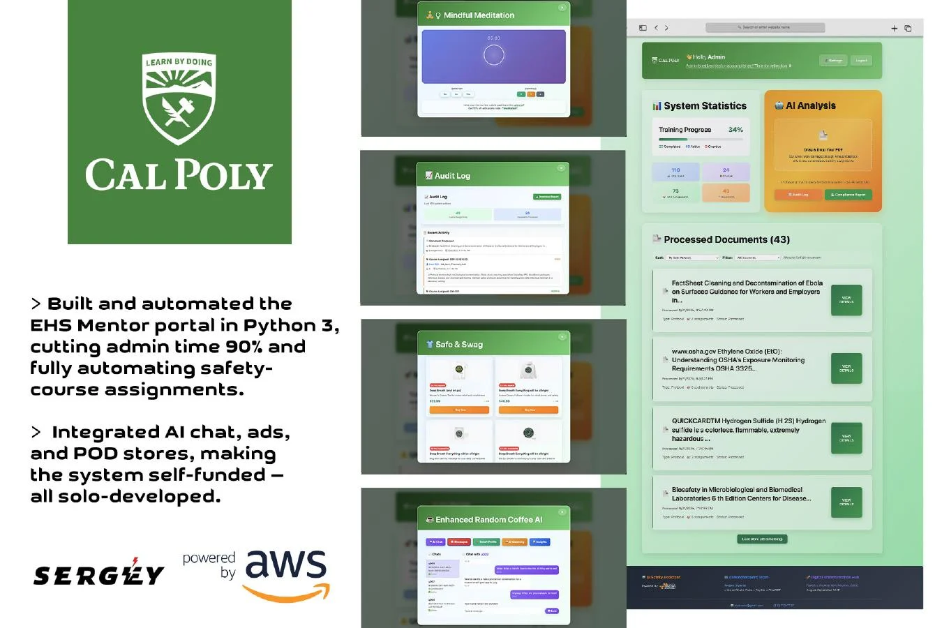 Cal Poly and AWS applied AI compliance platform